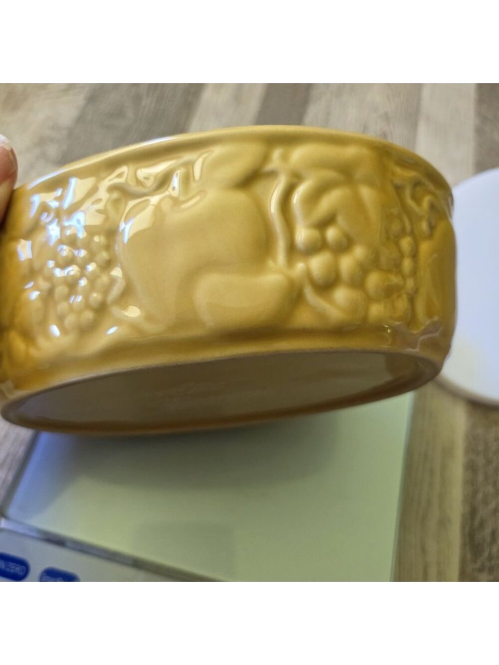 Temp-Tations Fruit Basket Yellow Ceramic Oval Casserole Baking Dish 0.6 QT Lid - Picture 7 of 15